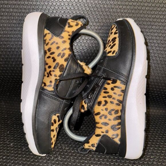 Vionic Remi Leopard Print Casual Comfort Walking Lace Up Sneakers Womens Size 5 - Picture 4 of 8